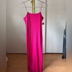 Elegant Pink Midi Dress